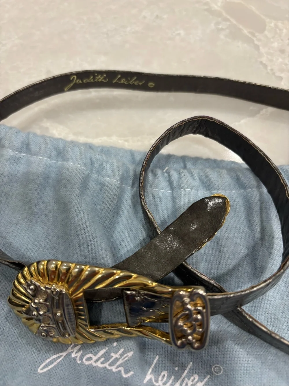 Two Vintage Judith Leiber Belts